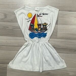 ST. THOMAS White Sleeveless Little Girl Dress Size Small NC0151